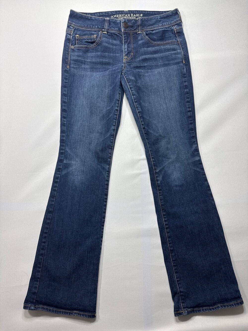 American Eagle Women's Kick Boot Stretch Blue Jeans - Size 8 Reg‎ (29x31)